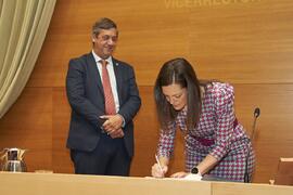 Toma de posesión de Inés Moreno González como nueva Vicerrectora Adjunta de Divulgación e Institutos de Investigación de la Universidad de Málaga. Edificio del Rectorado. Abril de 2024