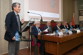 Juan Francisco Zambrana en la clausura del 50 Aniversario de la Facultad de Económicas. Facultad de Ciencias Económicas y Empresariales. Marzo de 2016