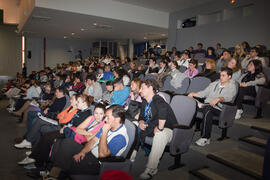 Asistentes al panel de expertos del 4º Congreso Internacional de Actividad Físico-Deportiva para Mayores. Escuela Técnica Superior de Ingeniería Informática y Telecomunicaciones. Marzo de 2011