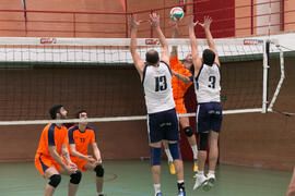 Partido masculino Universidad de Málaga - Universidad de Vigo. Campeonato de España Universitario de Voleibol. Complejo Polideportivo Universitario. Abril de 2018