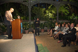 "La Noche del Libro", pregón inaugural de la 39ª Feria del Libro de Málaga. Jardín Botánico-Histórico "La Concepción". Abril de 2009