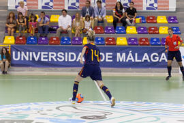 Partido Brasil contra España. 14º Campeonato del Mundo Universitario de Fútbol Sala 2014 (FUTSAL). Antequera. Julio de 2014