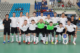 Jugadores de Alemania. Partido Alemania contra Brasil. 14º Campeonato del Mundo Universitario de Fútbol Sala 2014 (FUTSAL). Antequera. Julio de 2014