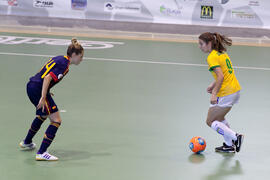 Partido Brasil contra España. 14º Campeonato del Mundo Universitario de Fútbol Sala 2014 (FUTSAL). Antequera. Julio de 2014
