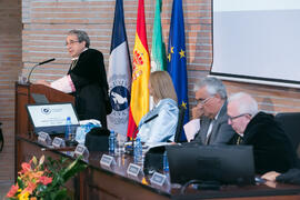 Intervención de José Ángel Narváez en la Apertura del Curso Académico 2017/2018 de la Universidad de Málaga. Salón de actos de la Facultad de Turismo. Septiembre de 2017