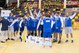 Universidad de Duisburg-Essen segundo clasificado en la categoría masculina. Ceremonia de clausura del Campeonato Europeo Universitario de Balonmano. Antequera. Julio de 2017