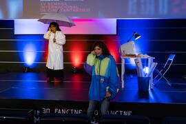 Ensayos previos. Gala de Clausura de la 30 edición de Fancine de la Universidad de Málaga. Cine Albéniz. Noviembre de 2020