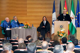 Investidura como Doctor "Honoris Causa" de Hans-Dieter Wienberg por la Facultad de Ciencias de la Universidad de Málaga. Rectorado. Mayo de 2016