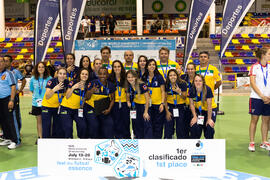 Medalla de oro para Brasil. Acto de clausura y entrega de medallas. 14º Campeonato del Mundo Universitario de Fútbol Sala 2014 (FUTSAL). Antequera. Julio de 2014