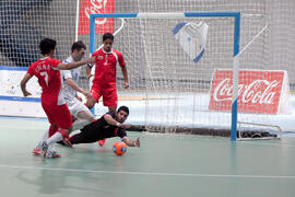 Partido Azerbaiyán contra Omán. 14º Campeonato del Mundo Universitario de Fútbol Sala 2014 (FUTSAL). Antequera. Julio de 2014