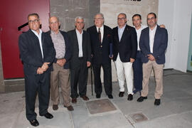 Foto de grupo. Inauguración de la plaza Pintor Eugenio Chicano. Málaga. Noviembre de 2016