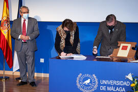 Toma de posesión de María Josefa de la Torre Molina como nueva catedrática del Área de Música de la Universidad de Málaga. Paraninfo. Diciembre de 2021
