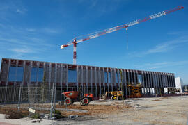 Obras del nuevo Pabellón de Gobierno. Campus de Teatinos. Abril de 2021