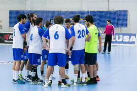 Partido Universidad de Málaga - Universidad de Barcelona. Categoría masculina. Campeonato Europeo Universitario de Balonmano. Antequera. Julio de 2017