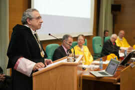 José Ángel Narváez en la investidura como Doctor "Honoris Causa" de Edmund Neugebauer por la Facultad de Medicina de la Universidad de Málaga. Edificio del Rectorado. Noviembre de 2016