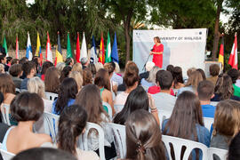 Acto de bienvenida a los alumnos Erasmus de la Universidad de Málaga. Jardín Botánico. Octubre de 2013