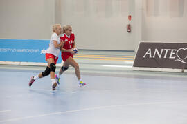 Partido Rusia - Polonia. Categoría femenina. Campeonato del Mundo Universitario de Balonmano. Antequera. Junio de 2016