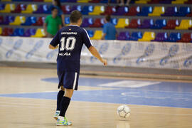 José Antonio Borrego. Partido clasificatorio entre Club Deportivo UMA Antequera y Universidad de Géneve de Suiza. IX Campeonato de Europa Universitario de Fútbol Sala. Antequera. Julio de 2013