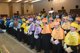 Toma de posesión de nuevos decanos, directores de centro y defensores de la Comunidad Universitaria. Paraninfo. Febrero de 2008