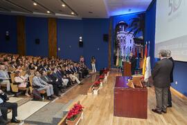 Intervención de José Ángel Narváez. Toma de posesión de nuevos catedráticos y profesores titulares de la Universidad de Málaga. Paraninfo. Diciembre de 2022