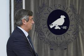 Teodomiro López. Toma de posesión de los nuevos cargos de la Universidad de Málaga. Edificio del Rectorado. Abril de 2024