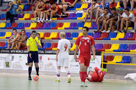 Partido Irán contra Rusia. 14º Campeonato del Mundo Universitario de Fútbol Sala 2014 (FUTSAL). Antequera. Julio de 2014