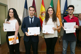 Alumnos premiados con una mención especial. Facultad de Ciencias Económicas y Empresariales. Junio de 2018
