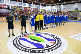 Partido Universidad de Suceava - Universidad de Duisburg-Essen. Categoría masculina. Campeonato Europeo Universitario de Balonmano. Antequera. Julio de 2017