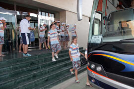 Momentos previos a la ceremonia de apertura del IX Campeonato de Europa Universitario de Fútbol Sala. Antequera. Julio de 2013