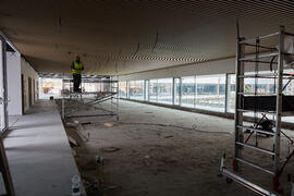 Obras en el interior del nuevo Pabellón de Gobierno. Campus de Teatinos. Abril de 2021