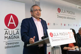 José Ángel Narváez. Desayuno Informativo de Aula Magna con motivo de su XX Aniversario. Consejo de Estudios Sociales y Comercio de la Universidad de Málaga. Mayo de 2018