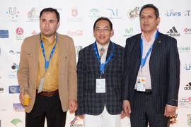 Entrega de premios, de parte de FISU, de la Universidad de Málaga, del ayuntamiento de Antequera y del Comité Organizador. 14º Campeonato del Mundo Universitario de Fútbol Sala 2014 (FUTSAL). Antequera. Julio de 2014