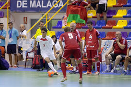 Partido Irán contra Bielorrusia. 14º Campeonato del Mundo Universitario de Fútbol Sala 2014 (FUTSAL). Antequera. Julio de 2014