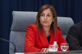Olga Guerrero. Debate electoral entre los candidatos a Rector de la Universidad de Málaga. Escuela Técnica Superior de Ingeniería Informática y Telecomunicaciones. Noviembre de 2023
