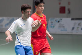 Partido Georgia contra China. 14º Campeonato del Mundo Universitario de Fútbol Sala 2014 (FUTSAL). Antequera. Julio de 2014