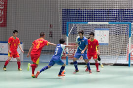 Partido China contra Tailandia. 14º Campeonato del Mundo Universitario de Fútbol Sala 2014 (FUTSAL). Antequera. Julio de 2014