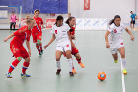 Partido Rusia contra Costa Rica. 14º Campeonato del Mundo Universitario de Fútbol Sala 2014 (FUTSAL). Antequera. Julio de 2014