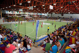 Partido España contra China. 14º Campeonato del Mundo Universitario de Fútbol Sala 2014 (FUTSAL). Antequera. Julio de 2014