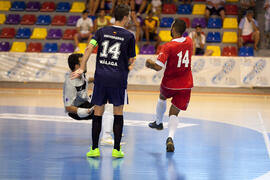 Partido clasificatorio entre Club Deportivo UMA Antequera y Universidad de Géneve de Suiza. IX Campeonato de Europa Universitario de Fútbol Sala. Antequera. Julio de 2013
