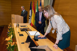 Toma de Posesión de Raquel Barco Moreno como Vicerrectora de Smart Campus de la Universidad de Málaga. Edificio del Rectorado.  Febrero de 2020