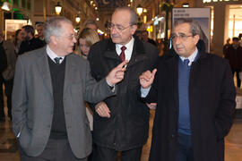 Inauguración de la exposición "La Universidad de Málaga del Siglo XXI".  Calle Larios. Enero de 2017