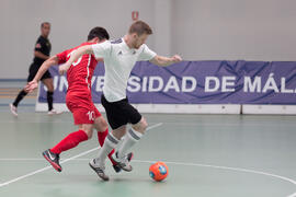 Partido Georgia contra Alemania. 14º Campeonato del Mundo Universitario de Fútbol Sala 2014 (FUTSAL). Antequera. Julio de 2014