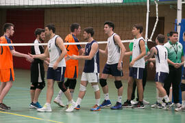 Partido masculino Universidad de Málaga - Universidad de Vigo. Campeonato de España Universitario de Voleibol. Complejo Polideportivo Universitario. Abril de 2018