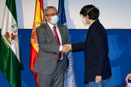 Toma de posesión de Almudena Díaz Zayas como nueva profesora titular del Área de Tecnología Electrónica de la Universidad de Málaga. Paraninfo. Diciembre de 2021