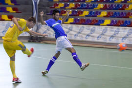 Partido Ucrania contra Brasil. 14º Campeonato del Mundo Universitario de Fútbol Sala 2014 (FUTSAL). Antequera. Julio de 2014