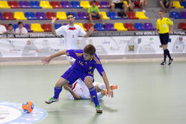 Partido Ucrania contra Irán. 14º Campeonato del Mundo Universitario de Fútbol Sala 2014 (FUTSAL). Antequera. Julio de 2014