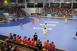Partido España - Japón. Categoría femenina. Campeonato del Mundo Universitario de Balonmano. Antequera. Junio de 2016