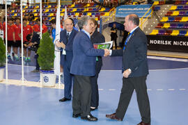 Juan Antonio García Galindo y Manuel Jesús Barón Ríos. Ceremonia de apertura del Campeonato del Mundo Universitario de Balonmano. Antequera. Junio de 2016