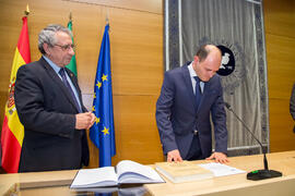 Toma de Posesión de Joaquín Ortega Casanova como nuevo Director de Secretariado de Transferencia de la Universidad de Málaga. Edificio del Rectorado. Febrero de 2018