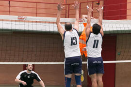 Partido masculino Universidad de Málaga - Universidad de Vigo. Campeonato de España Universitario de Voleibol. Complejo Polideportivo Universitario. Abril de 2018